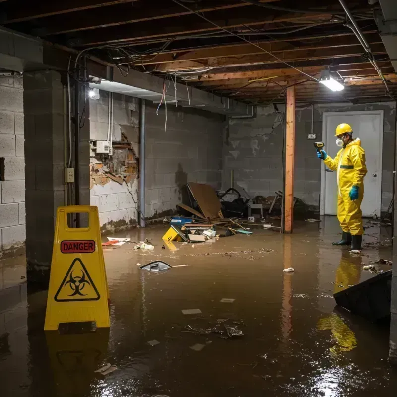 Flooded Basement Electrical Hazard in Morgan County, KY Property